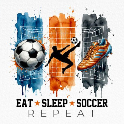 Eat Sleep Soccer Graphic Tee's