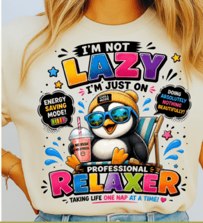 I'm Not Lazy Graphic Tee's