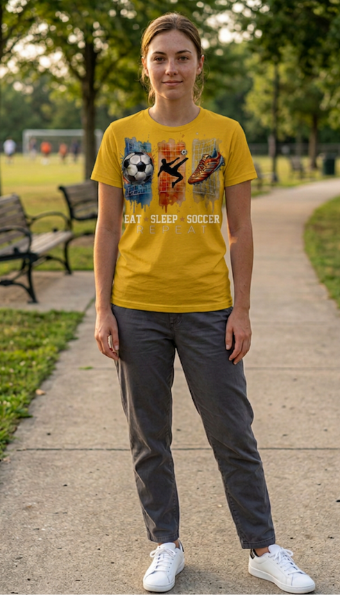 Eat Sleep Soccer Graphic Tee's