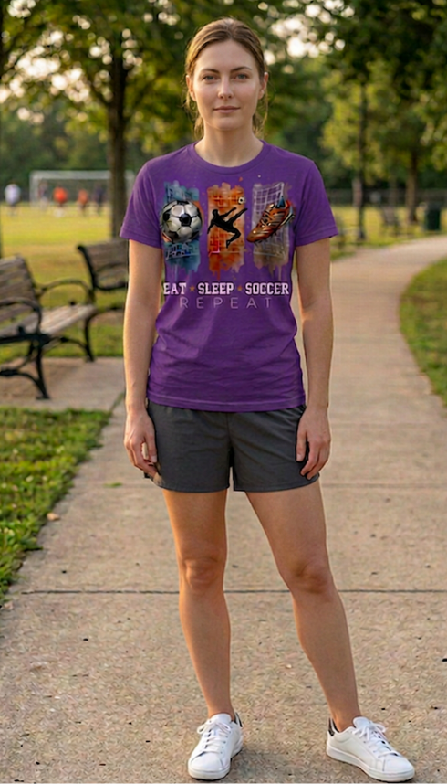 Eat Sleep Soccer Graphic Tee's