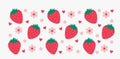 Strawberry Blossoms Glass Tumbler