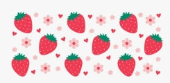 Strawberry Blossoms Glass Tumbler