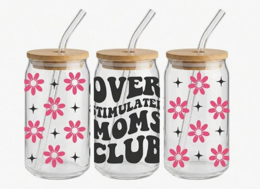 Over Stimulated Moms Club UV DTF Sticker Tumbler