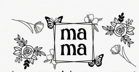 Ma Ma Floral Glass Tumbler