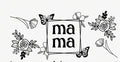 Ma Ma Floral Glass Tumbler