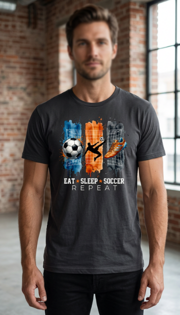 Eat Sleep Soccer Graphic Tee's