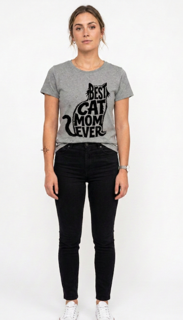 Best Cat Mom Ever Graphic Tee's