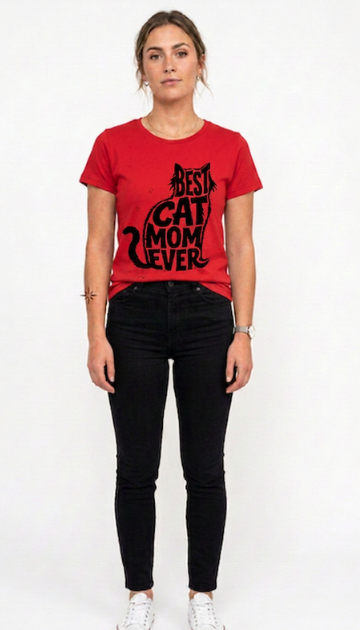 Best Cat Mom Ever Graphic Tee's
