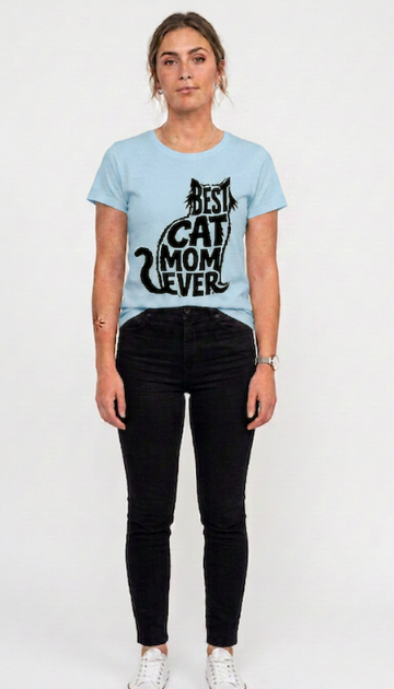 Best Cat Mom Ever Graphic Tee's