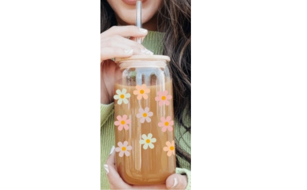 Bloom Sip Glass Tumbler