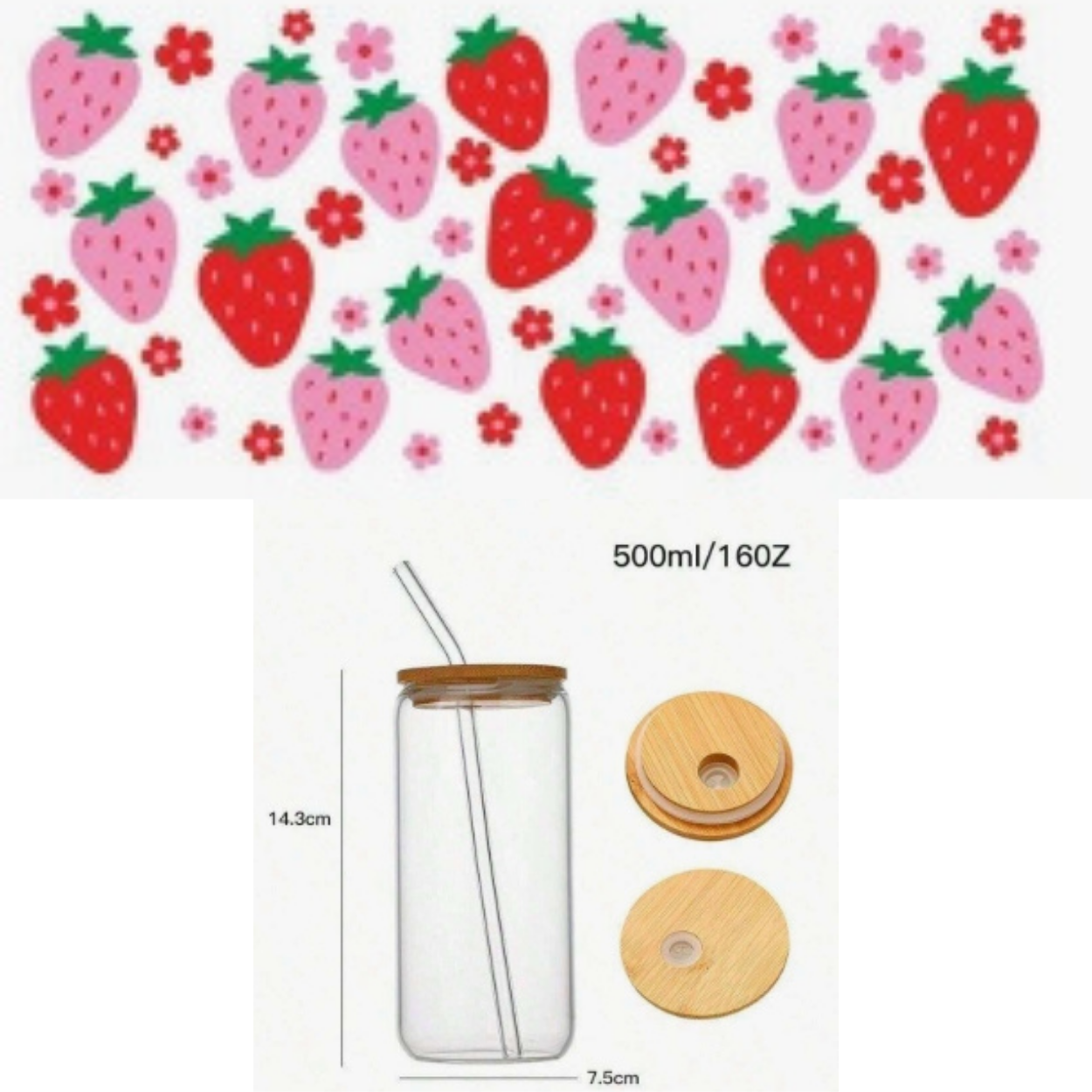 Strawberry Glow Glass Tumblers