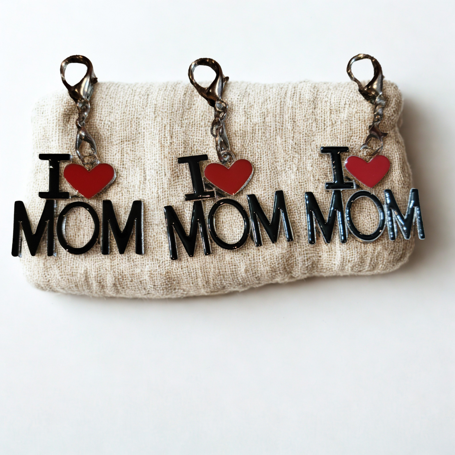 I Love You Mom Keychains