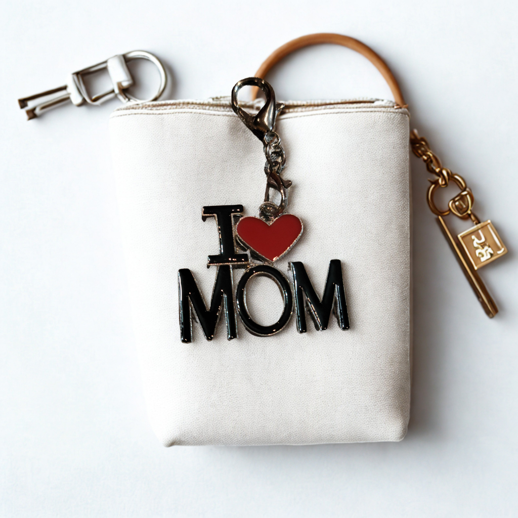 I Love You Mom Keychains
