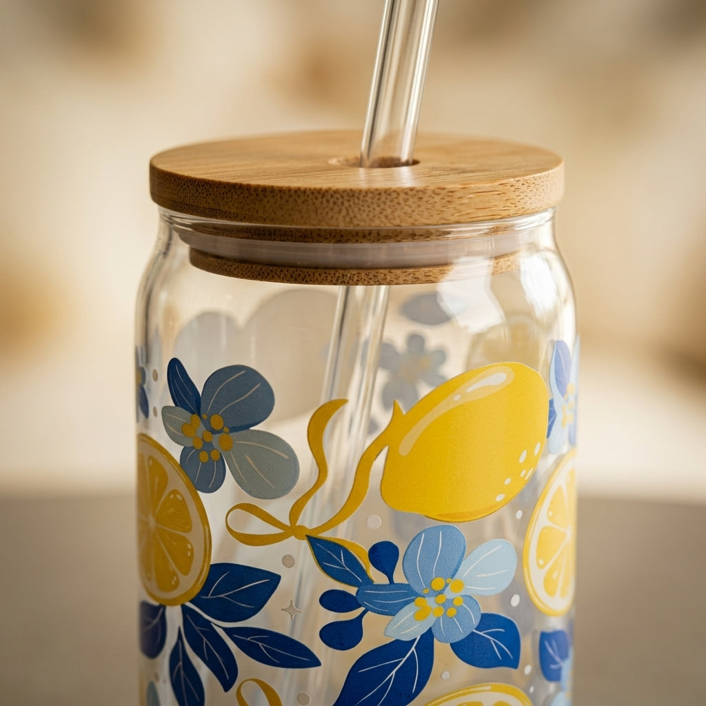 Sunset Citrus Lemon Glass Tumbler