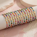 Bohemian Rainbow Heart Bead Bracelets