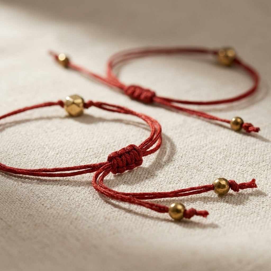 Luxe Red Thread Charm Bracelets