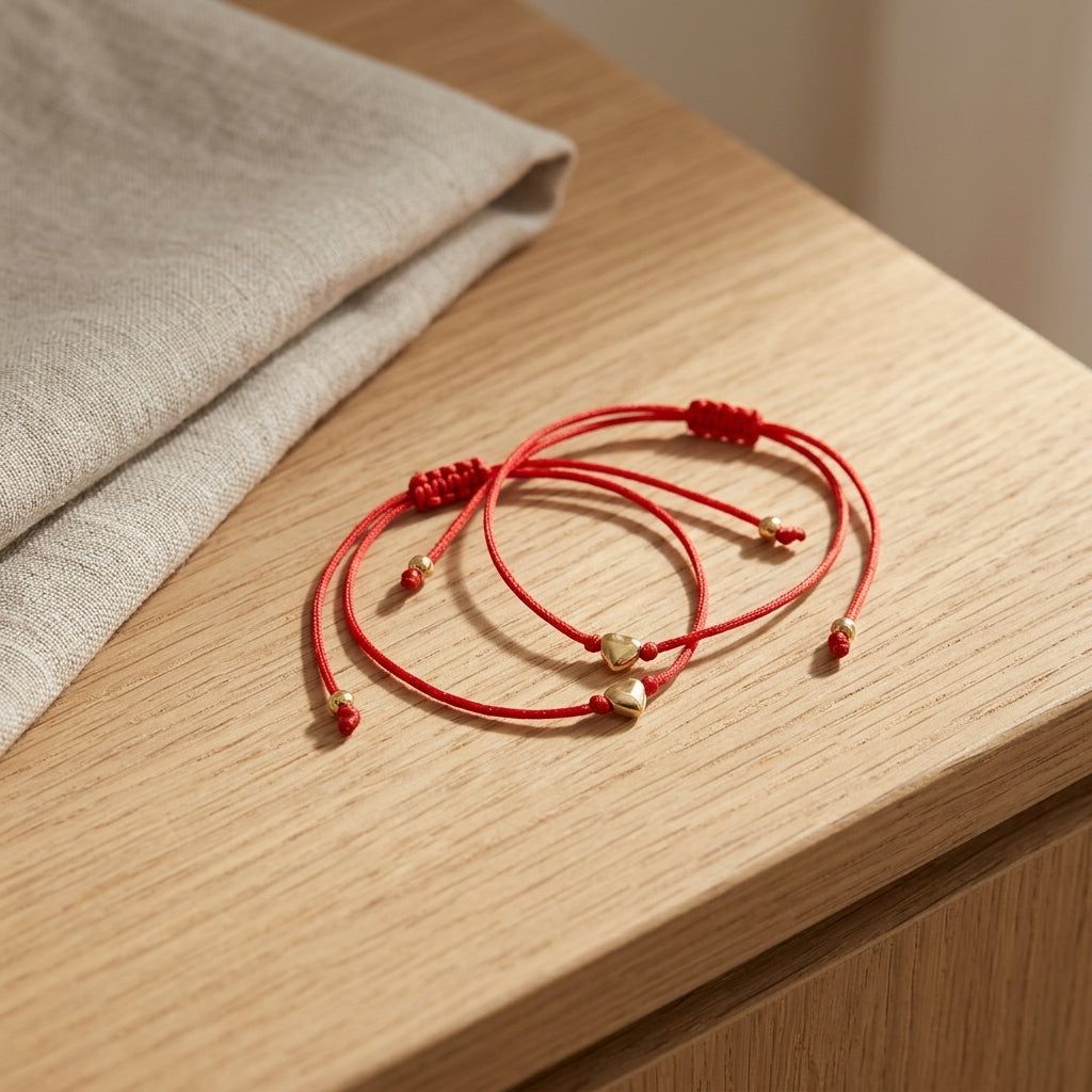 Luxe Red Thread Charm Bracelets