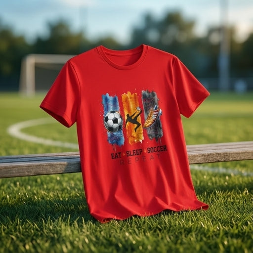 Eat Sleep Soccer Graphic Tee's