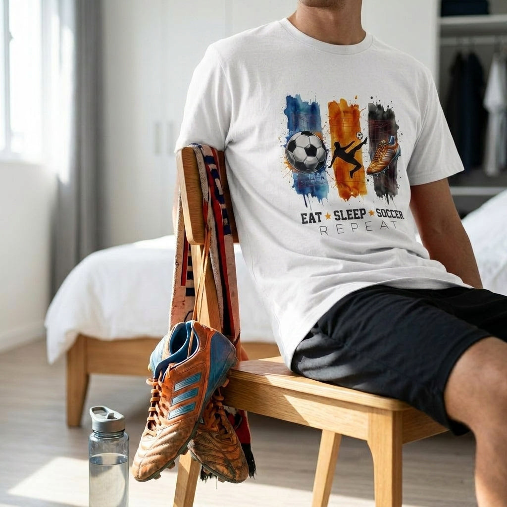Eat Sleep Soccer Graphic Tee's