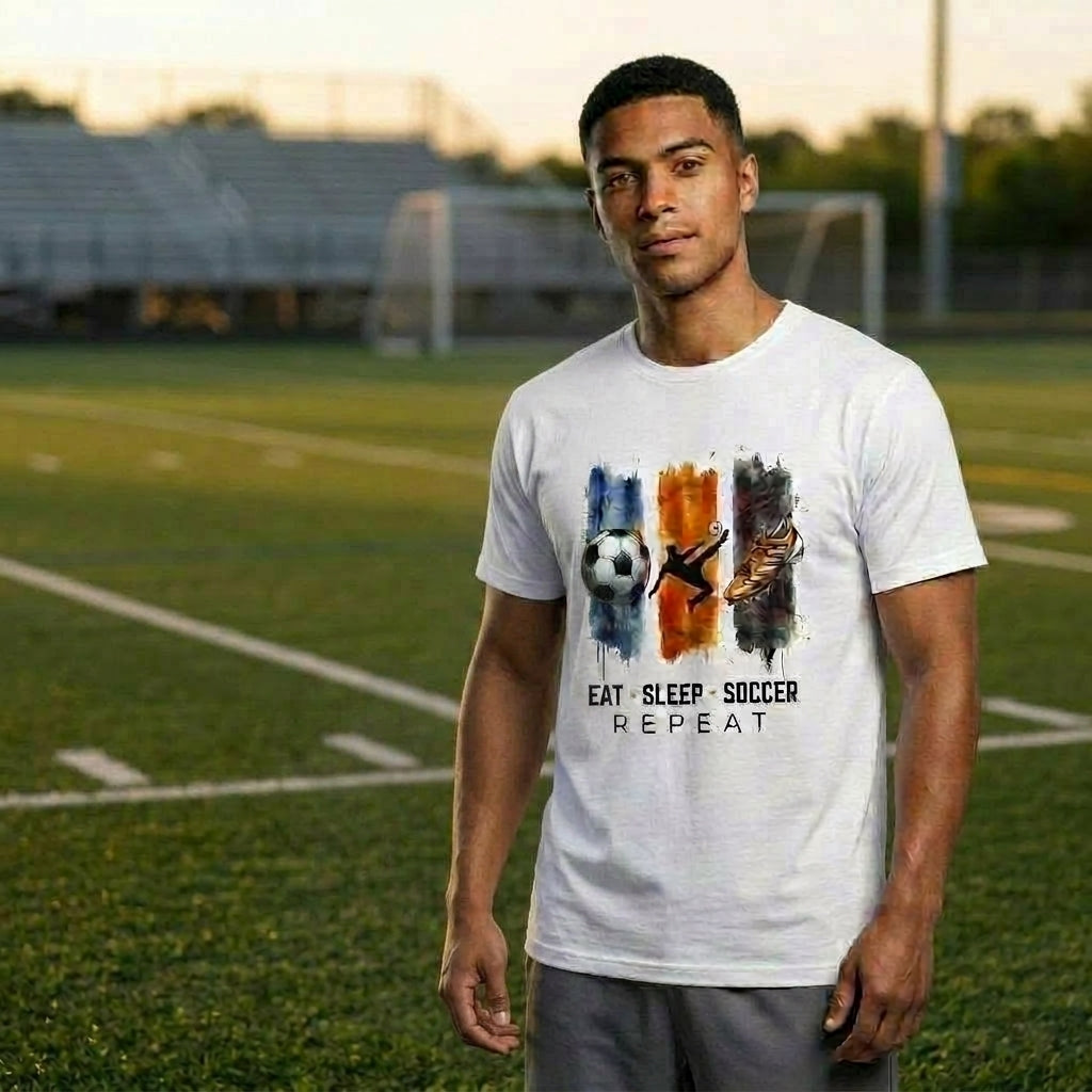 Eat Sleep Soccer Graphic Tee's