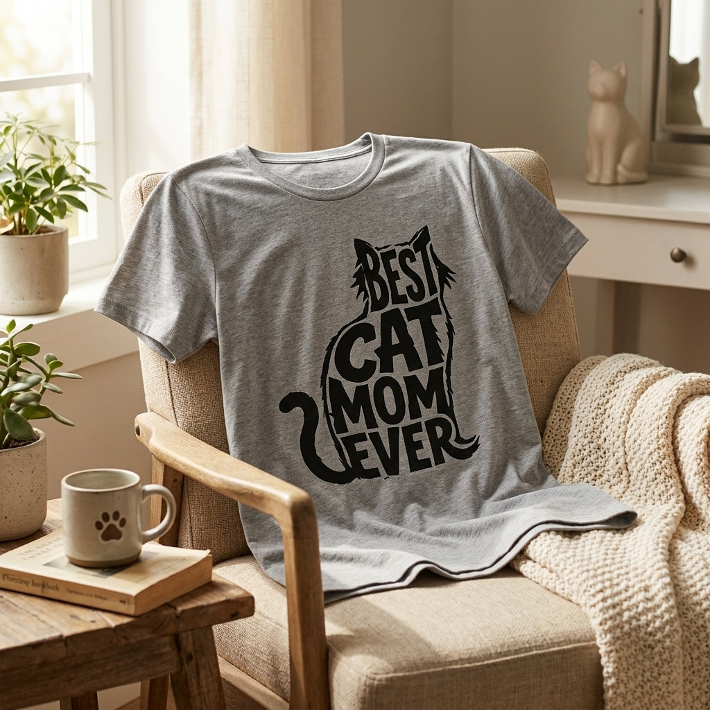 Best Cat Mom Ever Graphic Tee's