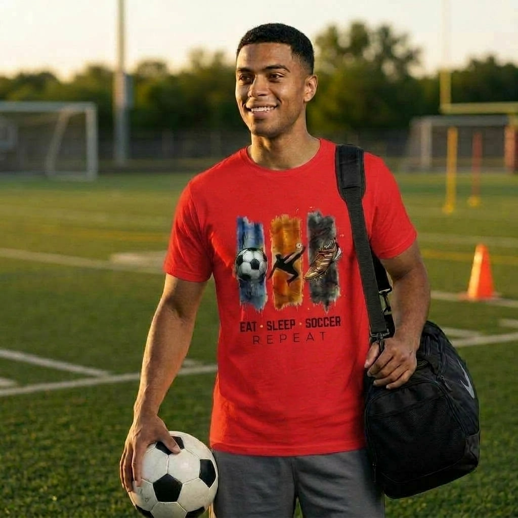 Eat Sleep Soccer Graphic Tee's