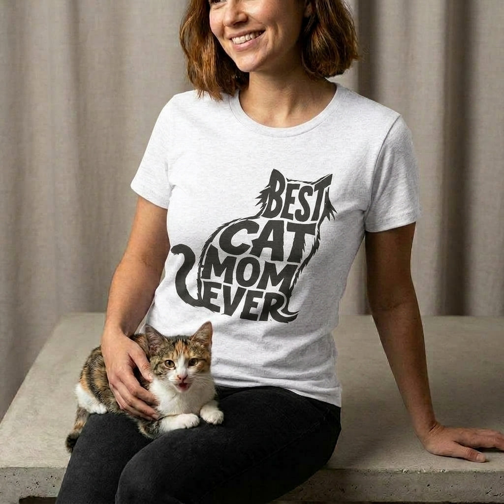 Best Cat Mom Ever Graphic Tee's