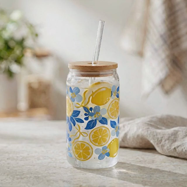Sunset Citrus Lemon Glass Tumbler