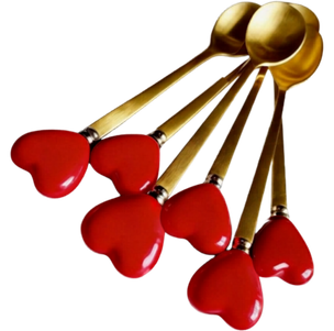 Pink and Red Heart Spoons