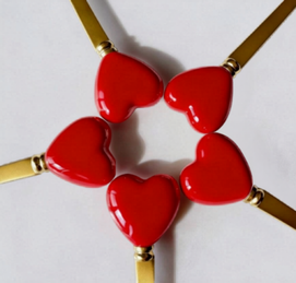 Pink and Red Heart Spoons